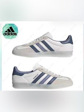 adidas Originals Gazelle Indoor White / Ink Sneakers Sz 9